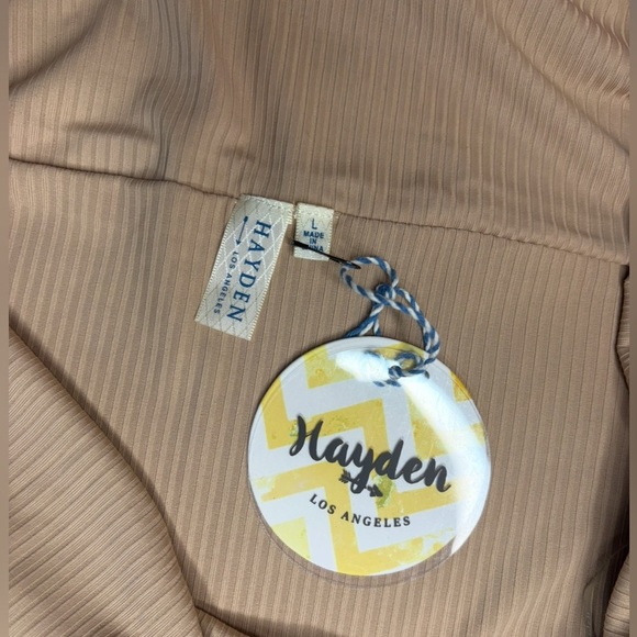 Tan Hayden Off-Shoulder Dress L - Picture 3 of 4